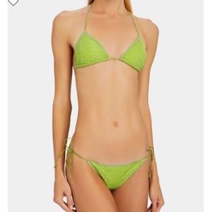 Oseree Lumiere Two Piece Bikini Set in Green - Size M